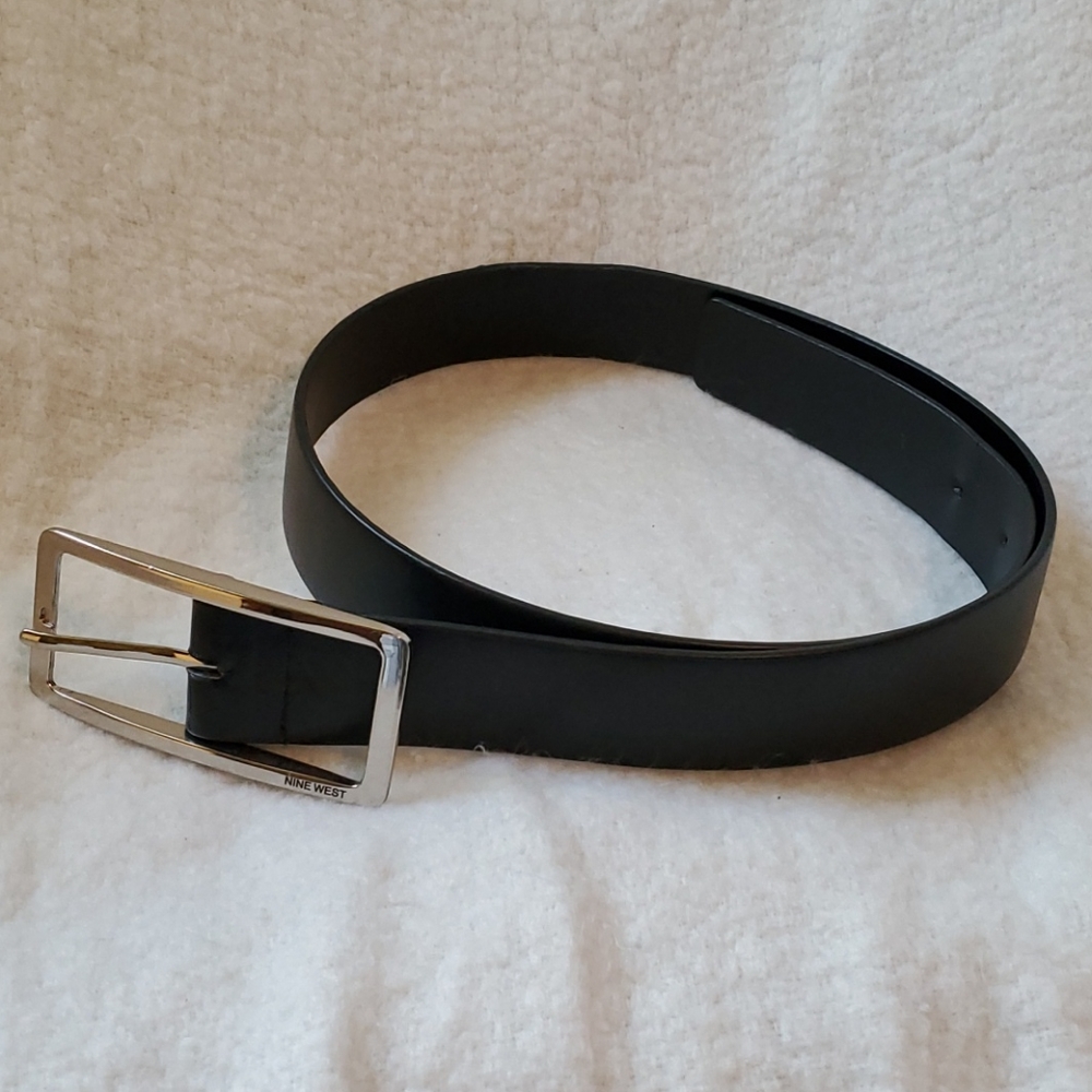 Black Belt with Silver Buckle